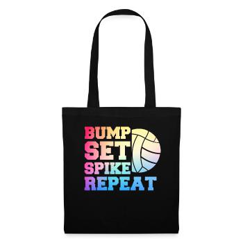 Joueur de volley-ball Volley-ball de plage Joueur de volley-ball S - Sac en tissu - noir - Devant