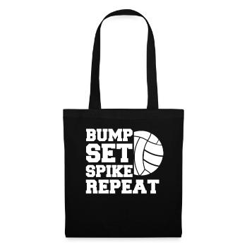 Joueur de volley-ball Volley-ball de plage Joueur de volley-ball S - Sac en tissu - noir - Devant