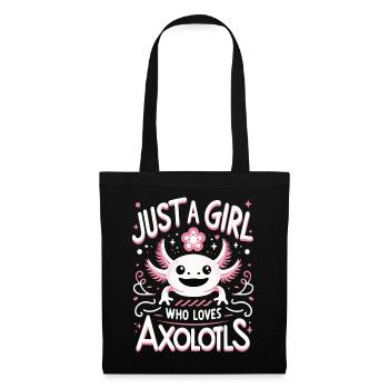 Poisson axolotl - Sac en tissu - noir - Devant