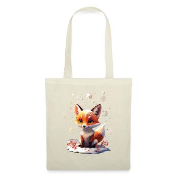 Mignon renard mignon en cadeau d’hiver - Sac en tissu - nature - Devant