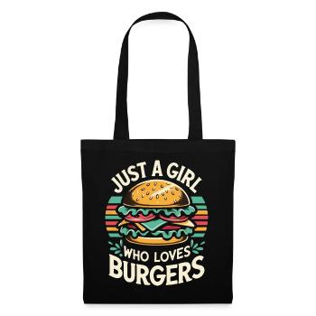 Burger Fast Food Hamburger Cheesburger Burgers - Tote Bag - black - Front