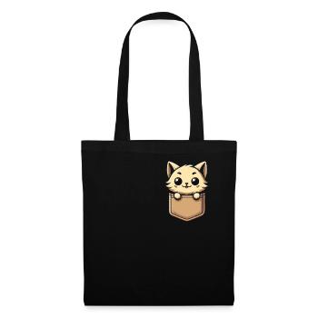 Chat, Amoureux Des Chats, Propriétaire De Chat, Chaton - Sac en tissu - noir - Devant