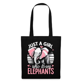 Elefant Tier Elefanten Zoo - Stoffbeutel - Schwarz - Vorne