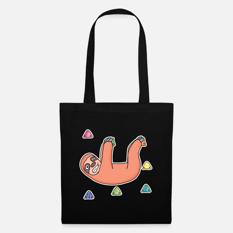 Sloth, Rock Climbing, Rock Climbing - Tote Bag - black