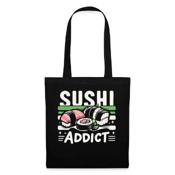Sushi Japanisches Essen Maki Sushi Kawaii - Stoffbeutel - Schwarz - Vorne