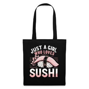 Sushi Japanisches Essen Maki Sushi Kawaii - Stoffbeutel - Schwarz - Vorne