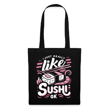Sushi Japanisches Essen Maki Sushi Kawaii - Stoffbeutel - Schwarz - Vorne