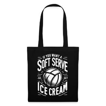 Joueur de volley-ball Volley-ball de plage Joueur de volley-ball S - Sac en tissu - noir - Devant
