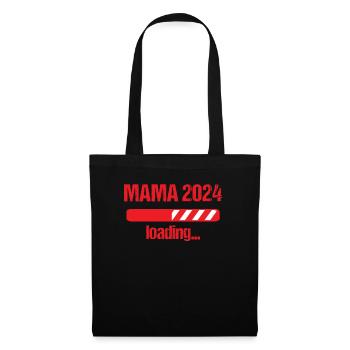 Mama 2024 Loading Schwangerschaft Bekanntgabe Baby - Stoffbeutel - Schwarz - Vorne