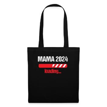 Mama 2024 Loading Schwangerschaft Bekanntgabe Baby - Stoffbeutel - Schwarz - Vorne