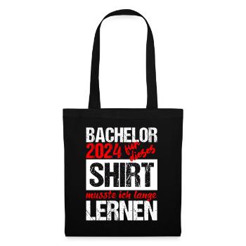 Bachelor 2024 Lange Genug Gelernt Lasst Uns Feiern - Stoffbeutel - Schwarz - Vorne