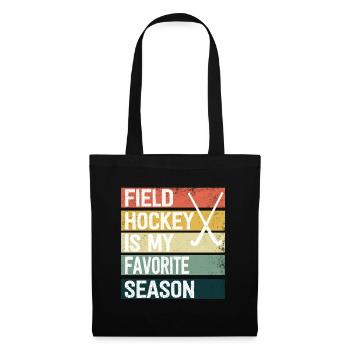 Feldhockey Ist Meine Lieblingssaison Hallenhockey - Stoffbeutel - Schwarz - Vorne