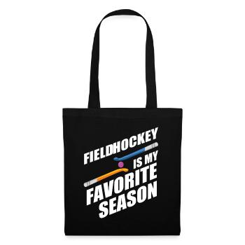 Feldhockey Ist Meine Lieblingssaison Hallenhockey - Stoffbeutel - Schwarz - Vorne