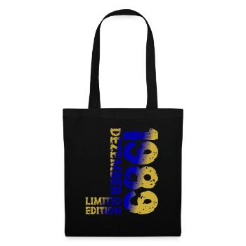 1989 Dezember Limited Edition 34. Geburtstag Deko - Stoffbeutel - Schwarz - Vorne