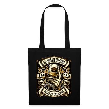 71e anniversaire homme Vintage 1953 année des légendes - Sac en tissu - noir - Devant