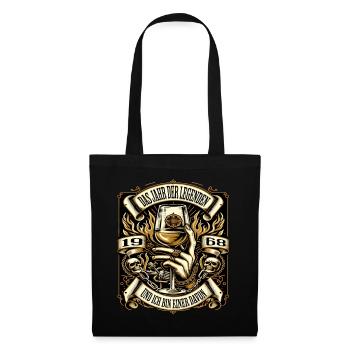 56 anniversaire homme Vintage 1968 année des légendes - Sac en tissu - noir - Devant