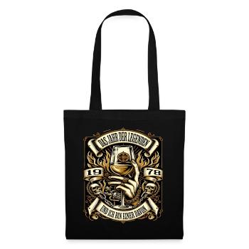 46 anniversaire homme Vintage 1978 année des légendes - Sac en tissu - noir - Devant