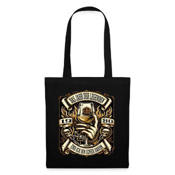 44th Birthday Man Vintage 1980's Year of Legends - Tote Bag - black - Front