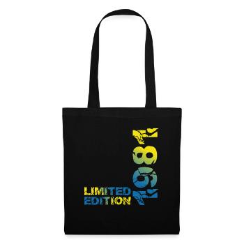 1981 Limited Edition Geburtstag Geschenk Frau Mann - Stoffbeutel - Schwarz - Vorne