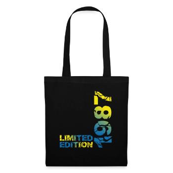 1987 édition limitée anniversaire cadeau femme mari - Sac en tissu - noir - Devant