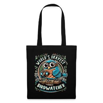 Le meilleur ornithologue du monde Okay Birdwatcher - Sac en tissu - noir - Devant