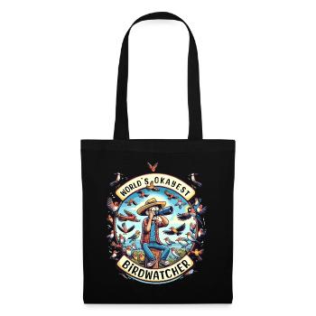 Le meilleur ornithologue du monde Okay Birdwatcher - Sac en tissu - noir - Devant