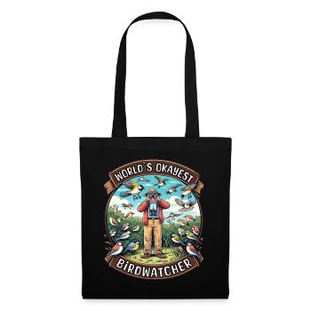 Le meilleur ornithologue du monde Okay Birdwatcher - Sac en tissu - noir - Devant