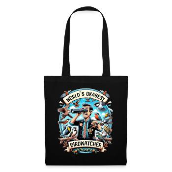Le meilleur ornithologue du monde Okay Birdwatcher - Sac en tissu - noir - Devant