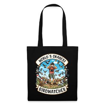 Le meilleur ornithologue du monde Okay Birdwatcher - Sac en tissu - noir - Devant