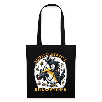 Le meilleur ornithologue du monde Okay Birdwatcher - Sac en tissu - noir - Devant