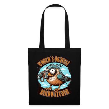 Le meilleur ornithologue du monde Okay Birdwatcher - Sac en tissu - noir - Devant