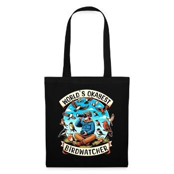 Le meilleur ornithologue du monde Okay Birdwatcher - Sac en tissu - noir - Devant
