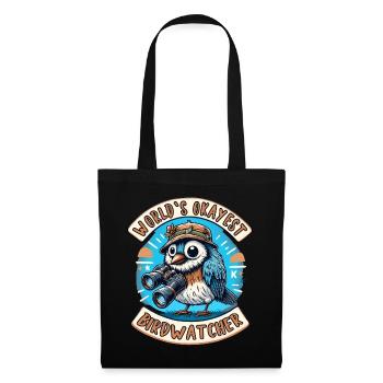 World’s Best Okay Birdwatcher Observation des oiseaux - Sac en tissu - noir - Devant