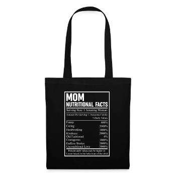 Mom Nutritional Facts - Tote Bag - black - Front