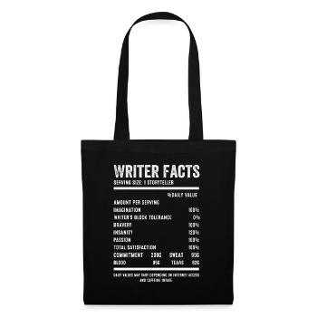 Writer - Storyteller Facts - Tote Bag - black - Front