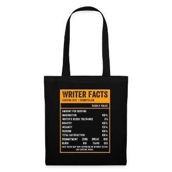 Writer - Storyteller Facts - Tote Bag - black - Front