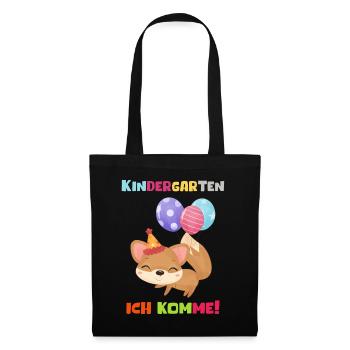 Kindergarten 2023 Ich Komme Mädchen Kita Geschenk - Stoffbeutel - Schwarz - Vorne