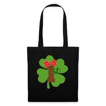 Accessoires de la Saint-Patrick, décoration de Shamrock d'irlande - Sac en tissu - noir - Devant
