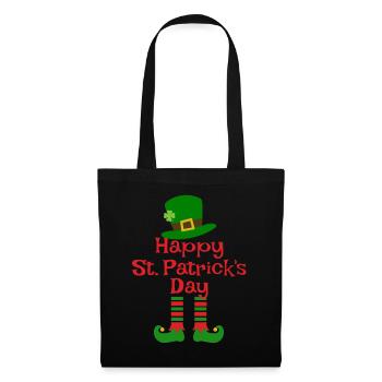 Accessoires de la Saint-Patrick Irlande Shamrock décoration - Sac en tissu - noir - Devant