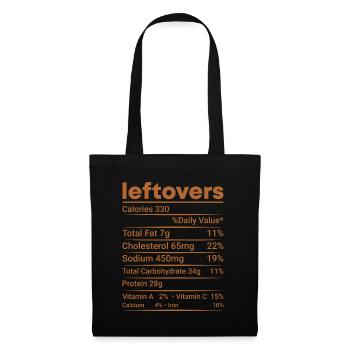 Pas de gaspillage - Vérification des valeurs nutritionnelles des restes de nourriture ! - Sac en tissu - noir - Devant