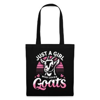 Chèvre Chèvre Animal Chèvre - Sac en tissu - noir - Devant