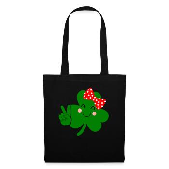 Accessoires de la Saint-Patrick Irlande Shamrock décoration - Sac en tissu - noir - Devant