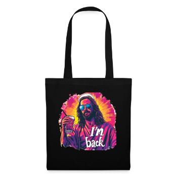 Jesus Christus Ostern, Ich Bin Zurück Party - Stoffbeutel - Schwarz - Vorne