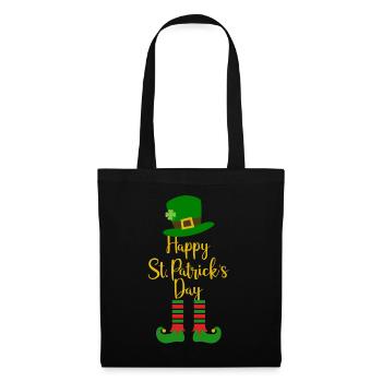 Accessoires de la Saint-Patrick Irlande Shamrock décoration - Sac en tissu - noir - Devant