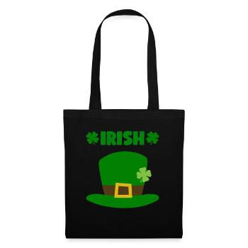 Accessoires de la Saint-Patrick Irlande Shamrock décoration - Sac en tissu - noir - Devant