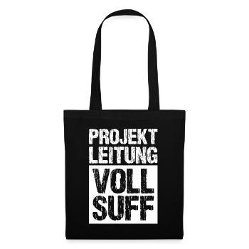 Bier Saufen Shirt Damen Herren Feiern Partnerlook - Stoffbeutel - Schwarz - Vorne