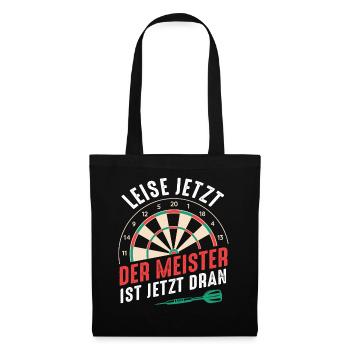 Dart Darts Dartspieler Dartsport - Stoffbeutel - Schwarz - Vorne
