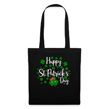 Accessoires de la Saint-Patrick Irlande Shamrock décoration - Sac en tissu - noir - Devant