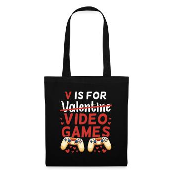 Video Games Valentine's Day Valentine Video Games - Tote Bag - black - Front