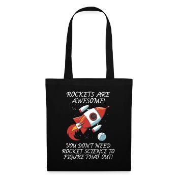 Raquettes, Ingénieur aérospatial, Aéronautique, Astrophysique - Sac en tissu - noir - Devant